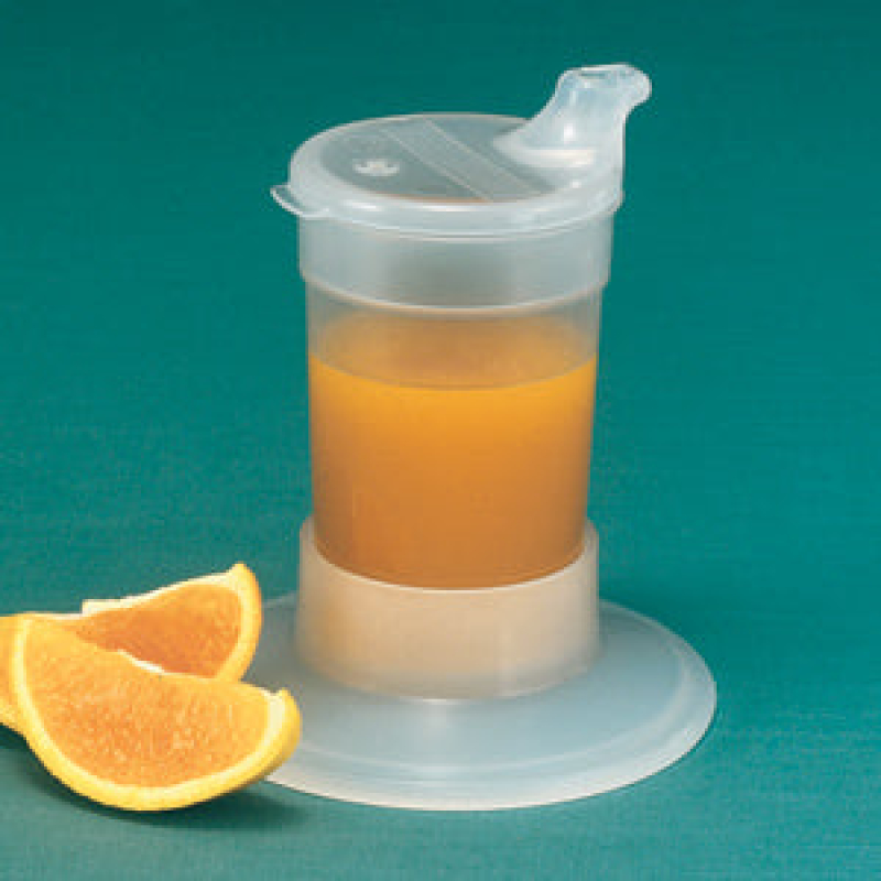 עזרים לתפקוד ADL, עזרי אכילה, עזרי שתיה, Feeding Cup, כוס להאכלה, ספל ואקום, סאניפלקס, כוס שיקומית, ריפוי בעיסוק, פרקינסון, שתייה בטוחה, עזר לשיקום, ADL אכילה ושתיה, כוס עם קש, ציוד שיקומי