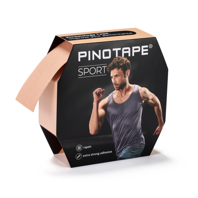 PINOTAPE Sport light beige (31 m x 5 cm) קינזיו טייפ ספורט - PINOTAPE Sport Beige